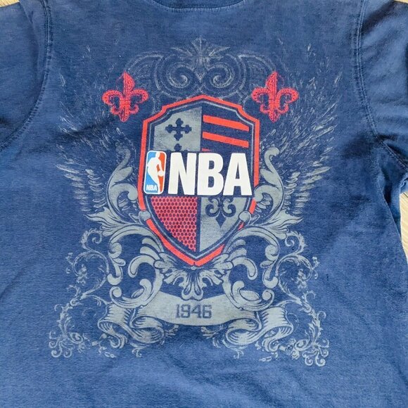 Vintage NBA Sweatshirt Youth XL Basketball Long Sleeve Blue NBA Elevation - Picture 2 of 13